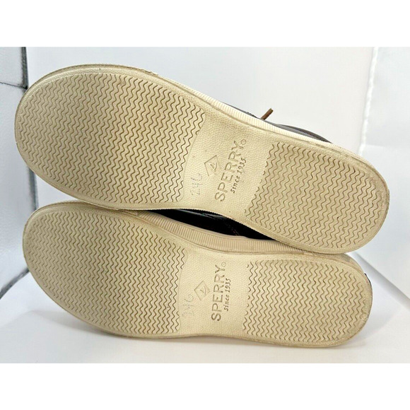 Sperry Sneakers Men’s 7 Leather Brown Top-Sider Plushwave Oxford Casual Walking - Picture 5 of 6